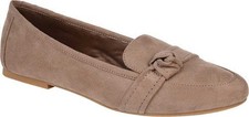Journee Collection Women's Marci Slip Round Loafer Dress Flats, Taupe Size 10M