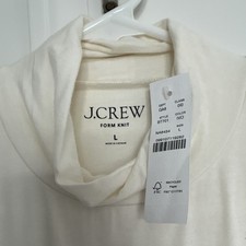 J.CREW FormKnit Ruched Cowl Neck Long Sleeve ...