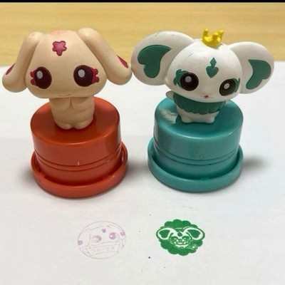Futari wa Precure Retro Stamp Figure Set Mipple Porun 2004 Rare Japan Toy