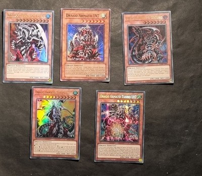 YUGIOH! - SET - BEWAFFNETER DRACHE LV 10 - ERSTE AUSGABE - ULTRA RARE - ITALIEN