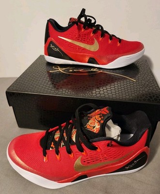 Nike Kobe 9 Low  China  NEW men's Size 10.5 EM PROTRO University Red/Gold
