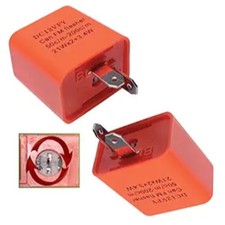 2 Packs 2-Pin 12V Speed Adjustable LED Electronic Flasher Relay Fixes Motorcycle