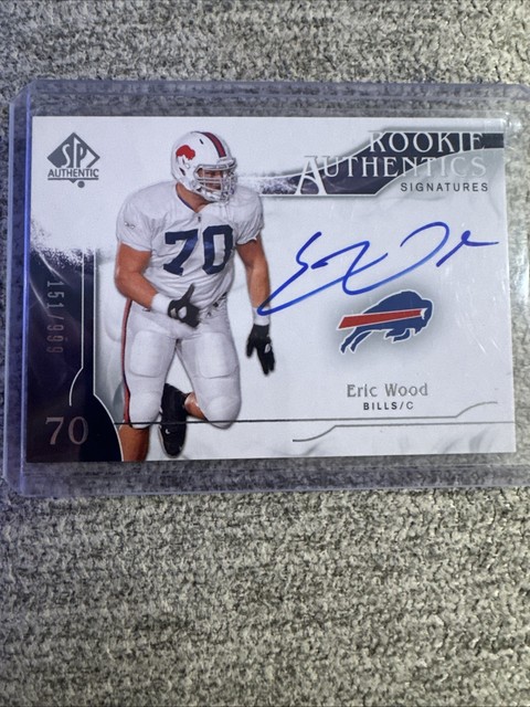 2009 SP Authentic Eric Wood Rookie AUTO #/999 Buffalo Bills Upper Deck RC