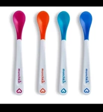 Munchkin White Hot Infant Safety Spoons 4 Count BPA FREE 3 M+ Colorful 🔥
