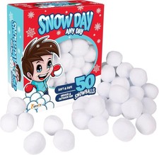 Giraffe 50 Pack Jumbo Fun Fake Snowball for Kids 2.5 Inches - Artificial