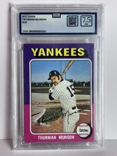 THURMAN MUNSON 1975 TOPPS Graded 7.5 Near Mint NICE CARD NEW YORK YANKEES