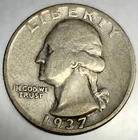 1937-D Washington 90% Silver Quarter Fine Condition 25c US Coin-3837