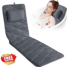 TranquilRelax Bath Pillow Tub Grey 17 Suction Cups Neck Shoulder