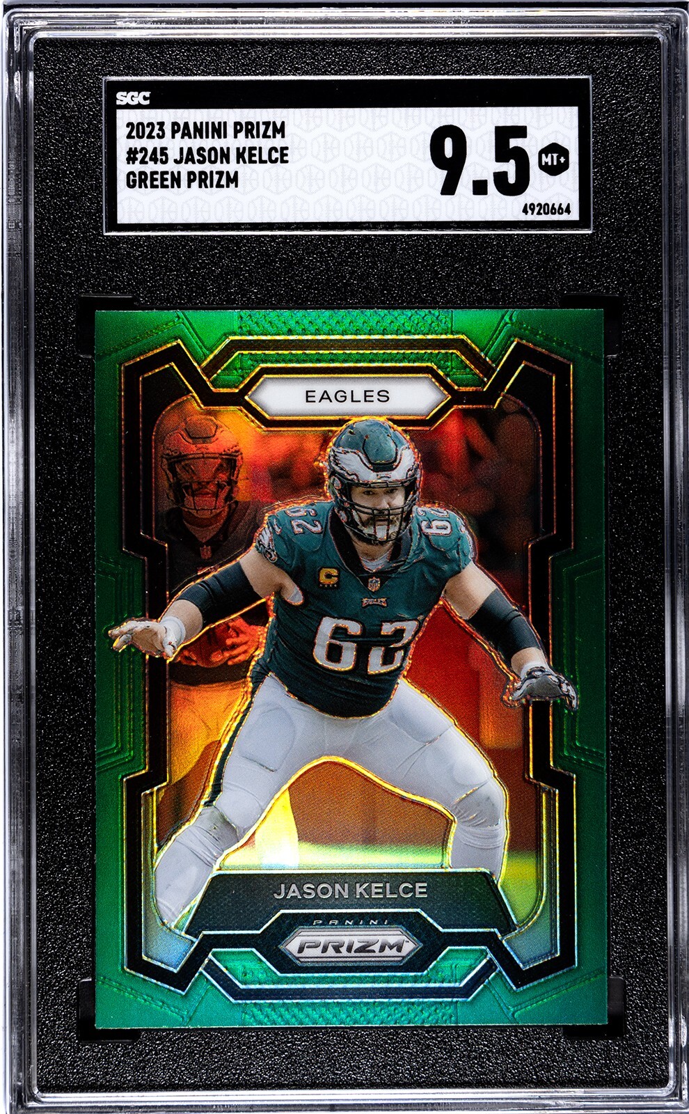 Jason Kelce 2023 Prizm Green #245 SGC 9.5