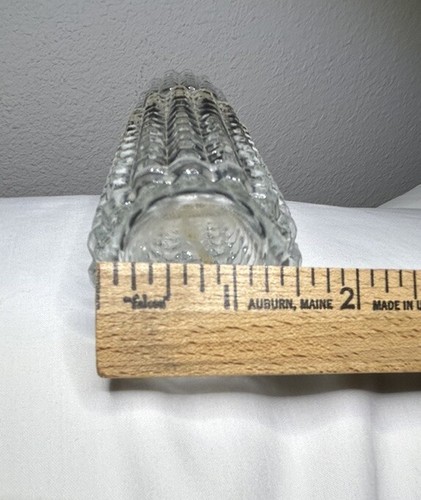 Vintage Clear Glass Atomizer Perfume Bottle ~ Square Hobnail Design ~ 5 1/2" - Picture 8 of 8