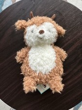  Retired NWT Jellycat LITTLE REINDEER Soft Plush Toy with blue storage bag HTF