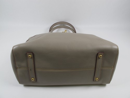 Dooney & Bourke Large Amelie Florentine Vacchetta Tote Ecru (01) - Picture 8 of 9