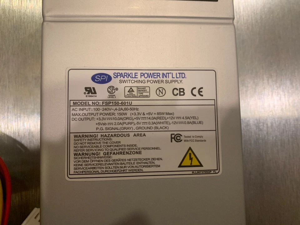 Sparkle Power FSP150-601U 150W 4.2A Switching Power Supply SPI Datacasting - Image 2 of 4