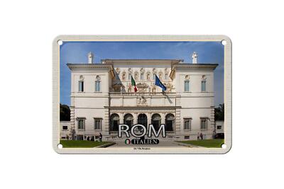 Blechschild Reise Rom Italien Die Villa Borghese 18x12 cm Deko Schild