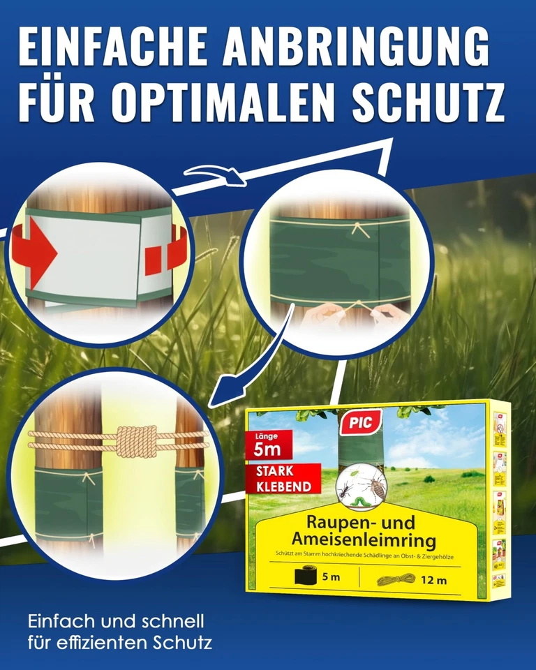 PIC Leimringe für Obstbäume selbstklebend - 5 Meter Leimring, stammschutz - Bild 4 von 4
