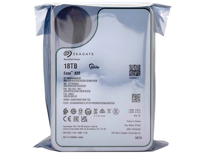 Seagate Exos X20 ST18000NM003D 18TB 512E SATA 6Gb/s 3.5