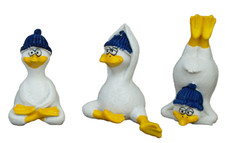 Deko Figur Yoga Möwe Gymnastik Set 3 Stück 8,5 cm maritme Dekoration