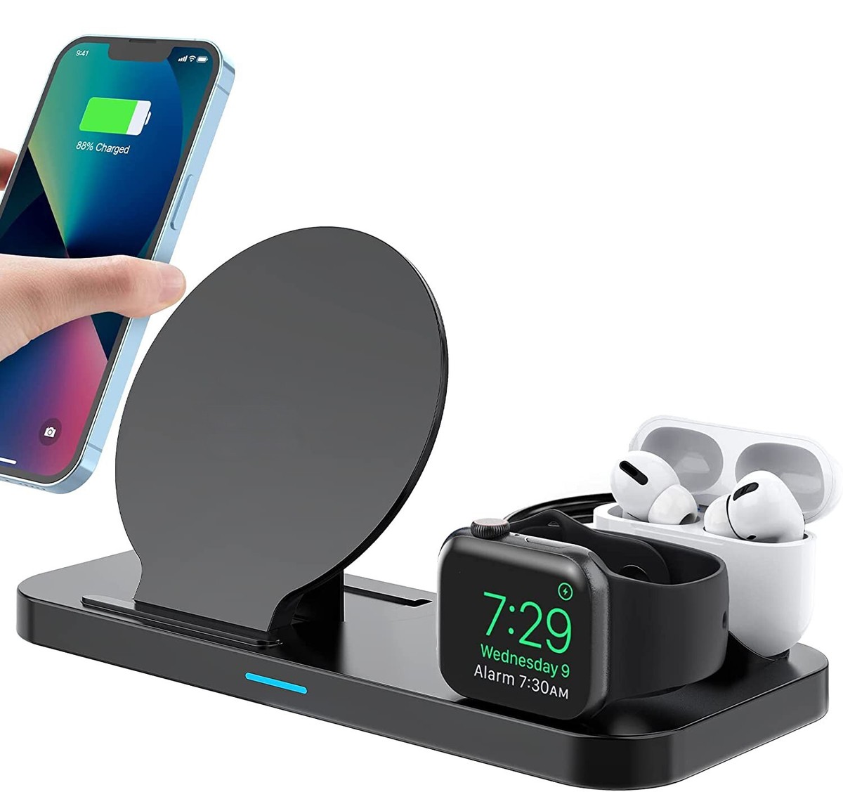 in Wireless Charger Fast Charging Station iPhone 14/13/12/11 Watch  AirPods