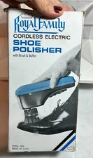 Vintage Royal Family Cordless Electric Shoe Polisher with Brush and Buffer VGC