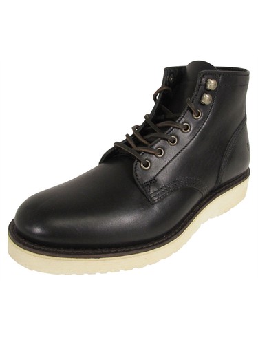 Frye Uomo Freeman Midlace Pelle Stivali Caviglia, Nero, us | eBay