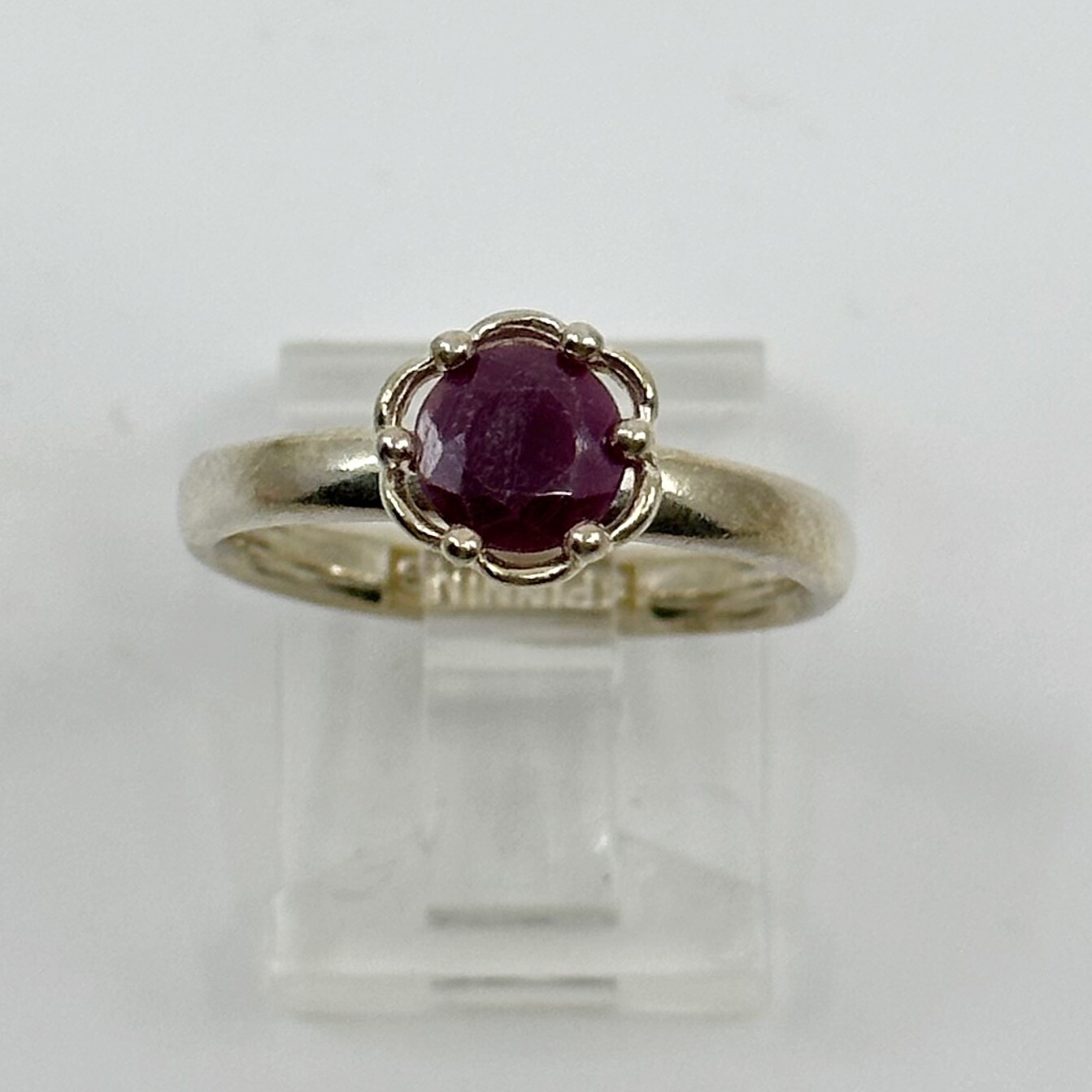 Sterling silver July ruby Ring - GM100 - image 3