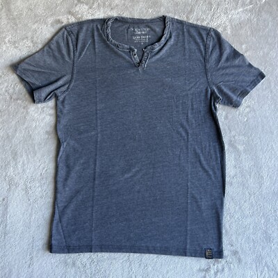 Men's Lucky Brand Venice Burnout Gray T-Shirt Cotton Blend Soft ...
