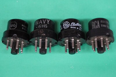 6H6 - TV / AUDIO / GUITAR / AMPLIFIER / HAM / RADIO tube -- lot of [4]