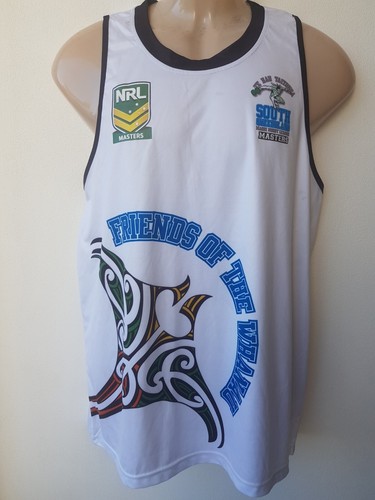 NRL Masters South Queensland Maori Rugby League Football Training singlet Last1 - Picture 3 of 7
