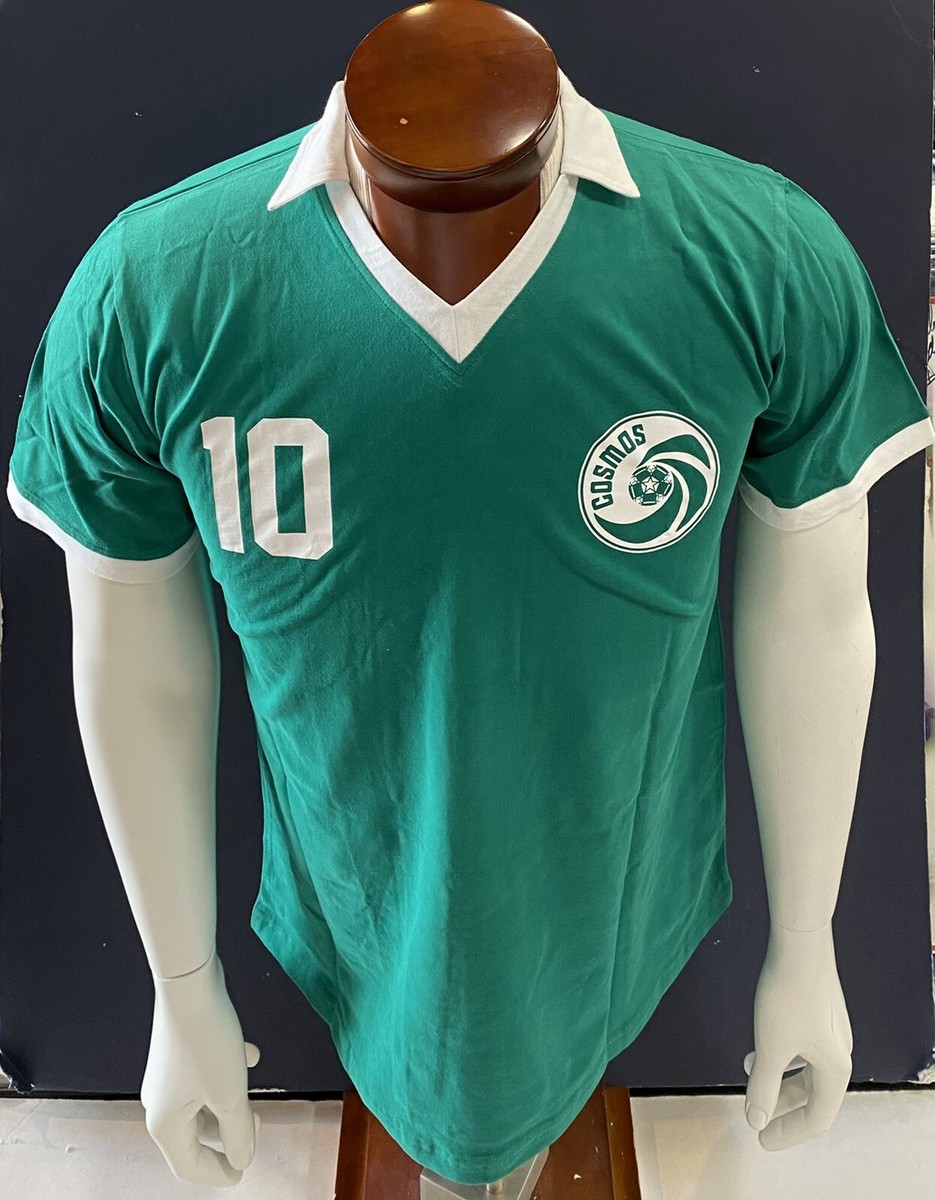 Pele Signed New York Cosmos Green Jersey #10 Vintage Autograph