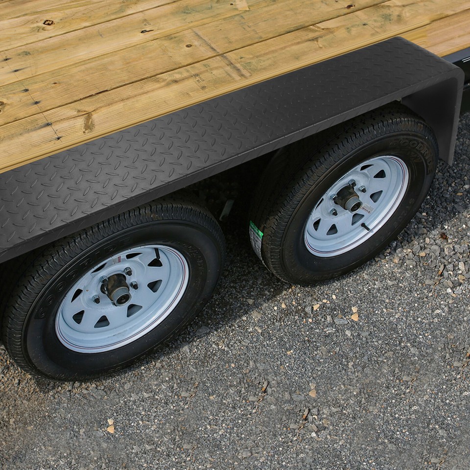 2pcs Steel Diamond Tread Plate 10x72x13" Heavy Duty Tandem Axle