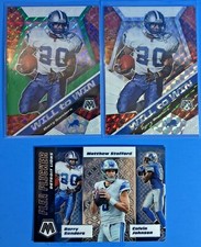 Lot 2020 Panini Mosaic Barry Sanders Will to Win Green Prizm Silver Flea Flicker