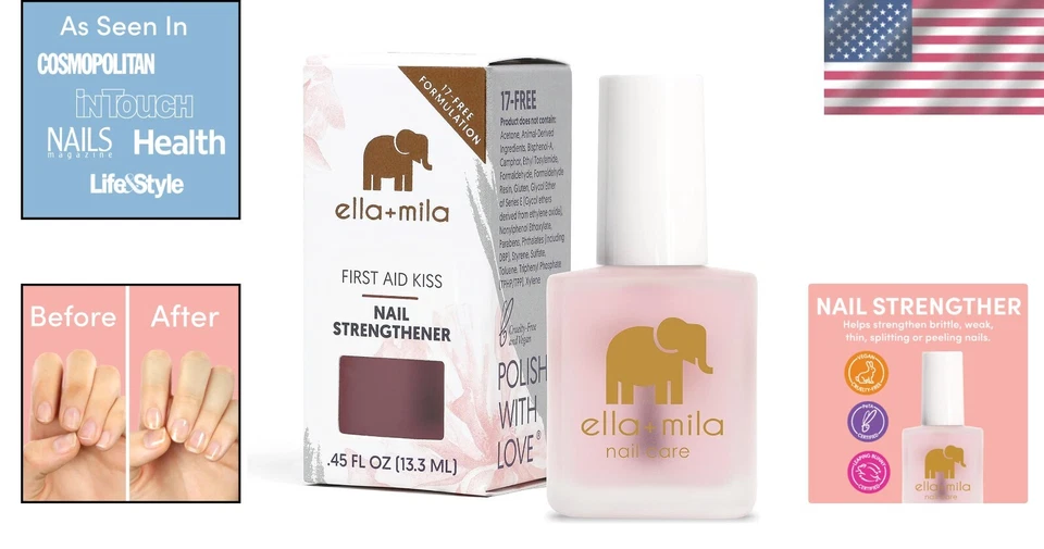 First Aid Kiss 17-Free Nail Growth & Strengthener - Repair Damaged Nails 0.45 oz - Image 2 of 4