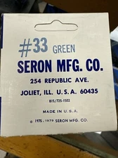 Seron Plastic Referee Whistle Green 12ct Box