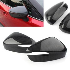 Carbon Fiber Rearview Mirror Covers For Mazda Cx-5 15-16 Cx-4 Cx-3 15-18 Black Carbon Fiber Rearview Mirror Covers For Mazda Cx-5 15-16 Cx-4 Cx-3 15-18 Black