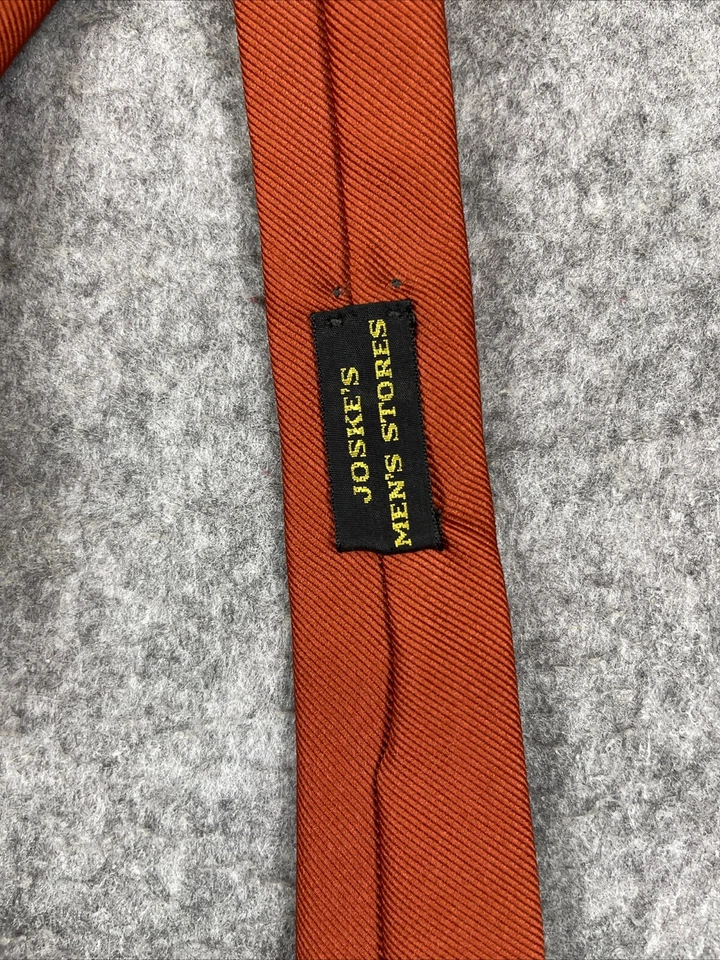 Corbata vintage Christian Dior naranja quemado mezcla de seda diseñador lujo *mancha Foto 3 de 4