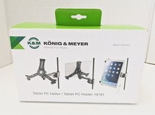 K M 19791 Universal Tablet PC Holder - Clamp On Black 