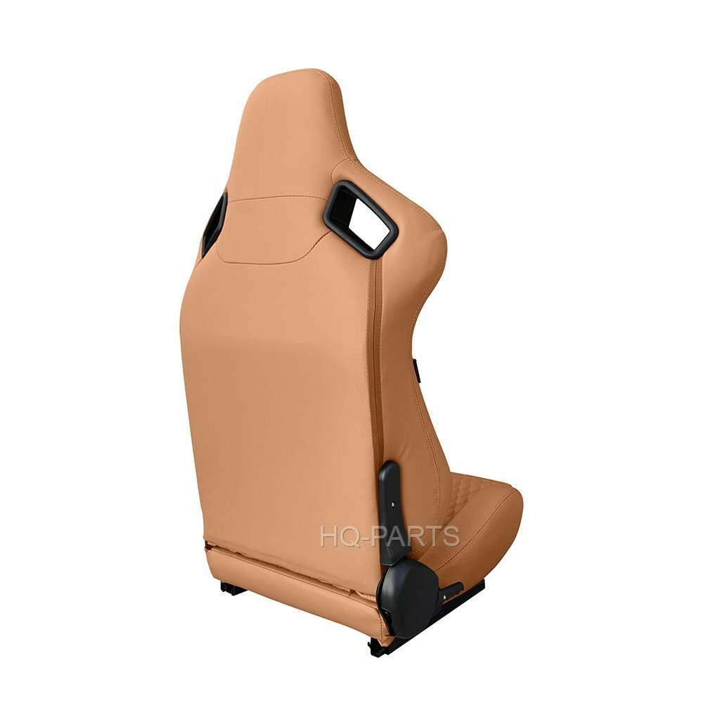2 X TANAKA PREMIUM TAN PVC LEATHER RECLINABLE RACING SEATS FOR BMW eBay
