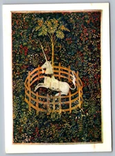 Postcard - The Unicorn in Captivity Tapestry ~1500 4x6 - V1