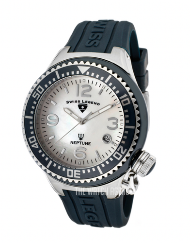 Swiss Legend Neptune Watch Mens 44mm White Mother of Pearl - Quartz New Battery