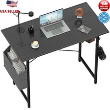 32 Inch Small Computer Desk W/ Storage Bag Headphone Hook Easy Assemble New