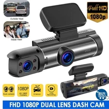 HD 1080P Car Dual Lens Dash Cam Front/Rear/Inside Video Recorder Camera G-sensor