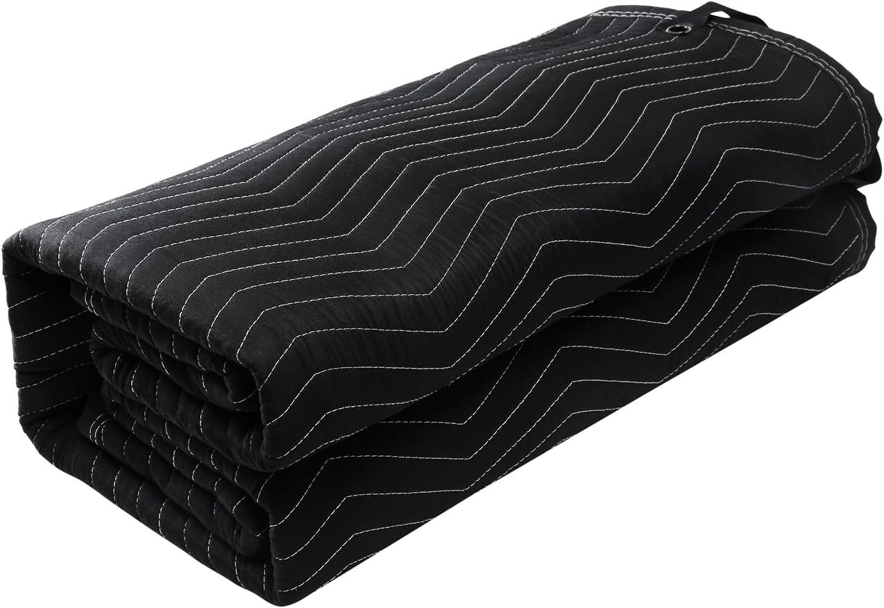 Studio Acoustic Sound Dampening Blanket 96x80 Black with Grommets