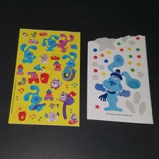 VTG Blues Clues Sticker Sheet Sandylion Postbox Tickety Tock Salt Pepper Magenta