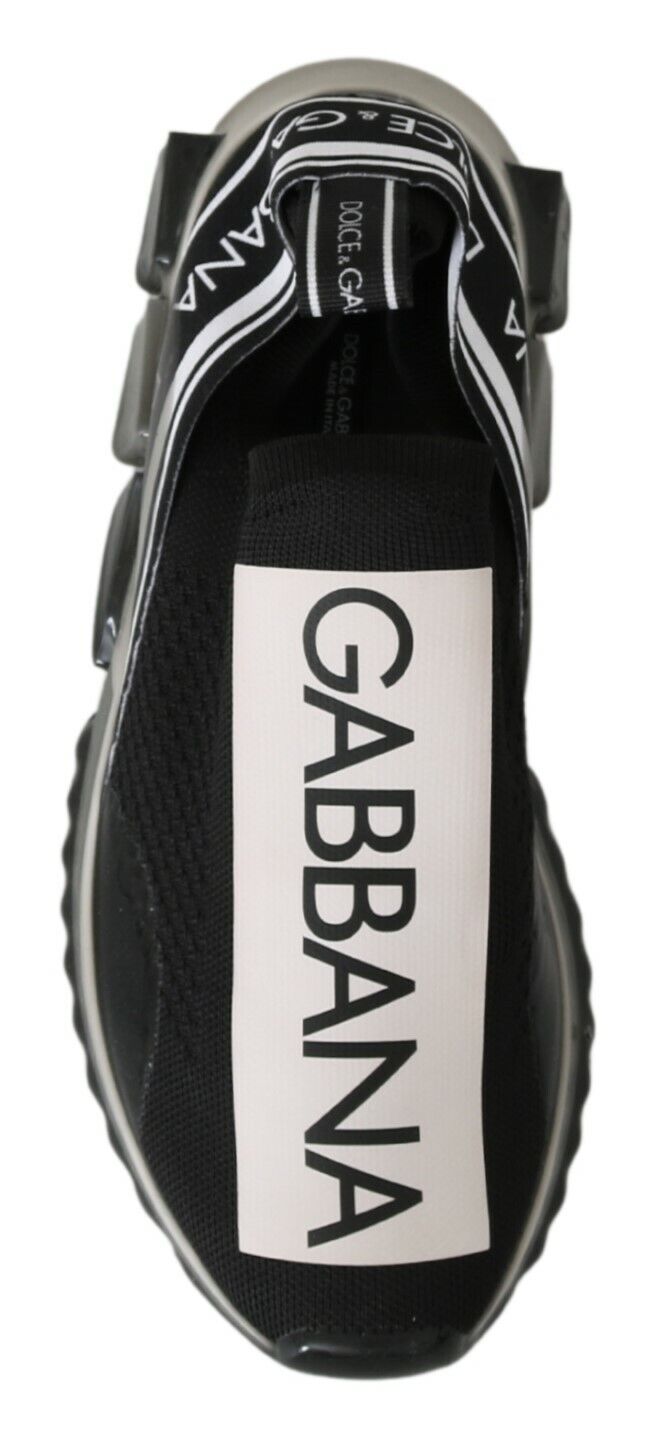 DOLCE & GABBANA Shoes Sneakers Black White SORRENTO Sport Stretch 