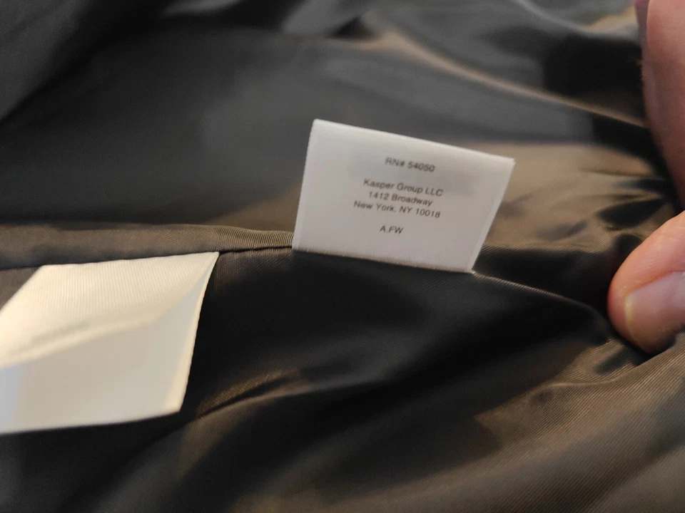 Kasper Women's Plaid, Shawl Collar Open Front Blazer, Rolled Sleeves Size XL NWT - Image 4 of 4