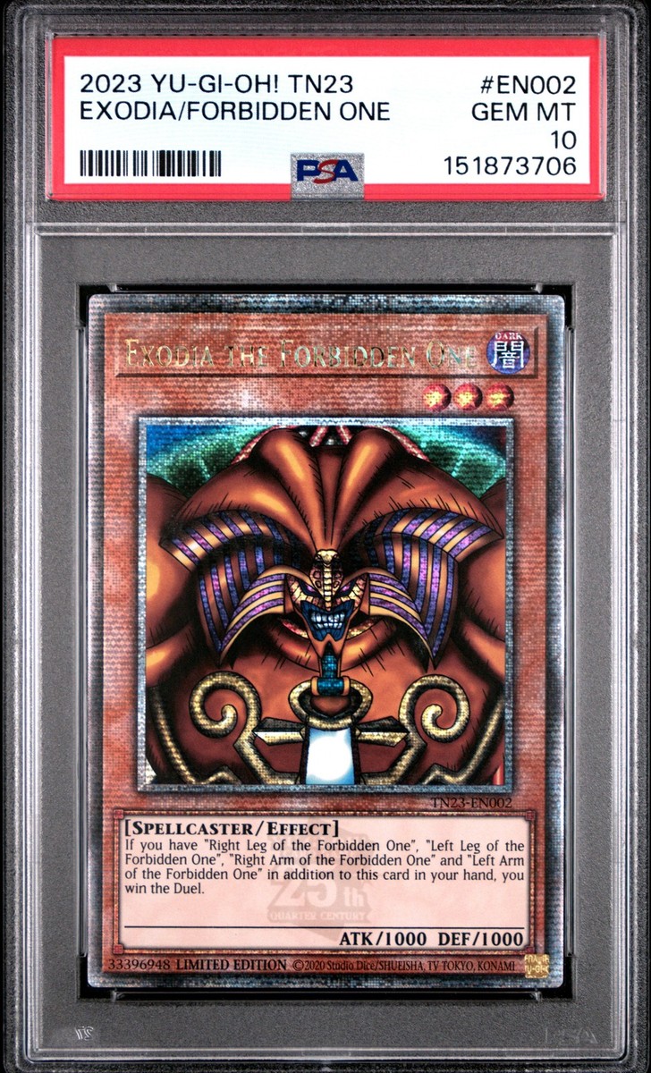2023 #EN002 EXODIA THE FORBIDDEN ONE PSA 10 | eBay