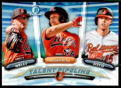 2018 Bowman Chrome Talent Pipeline Chance Sisco /Ryan Mountcastle /Alex Wells