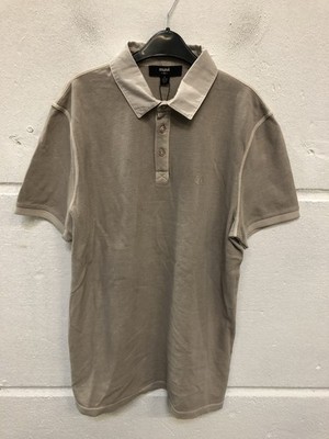 Mavi Mens T-Shirt Short Sleeve Polo Summer Polo Shirts Tee Dark Beige L