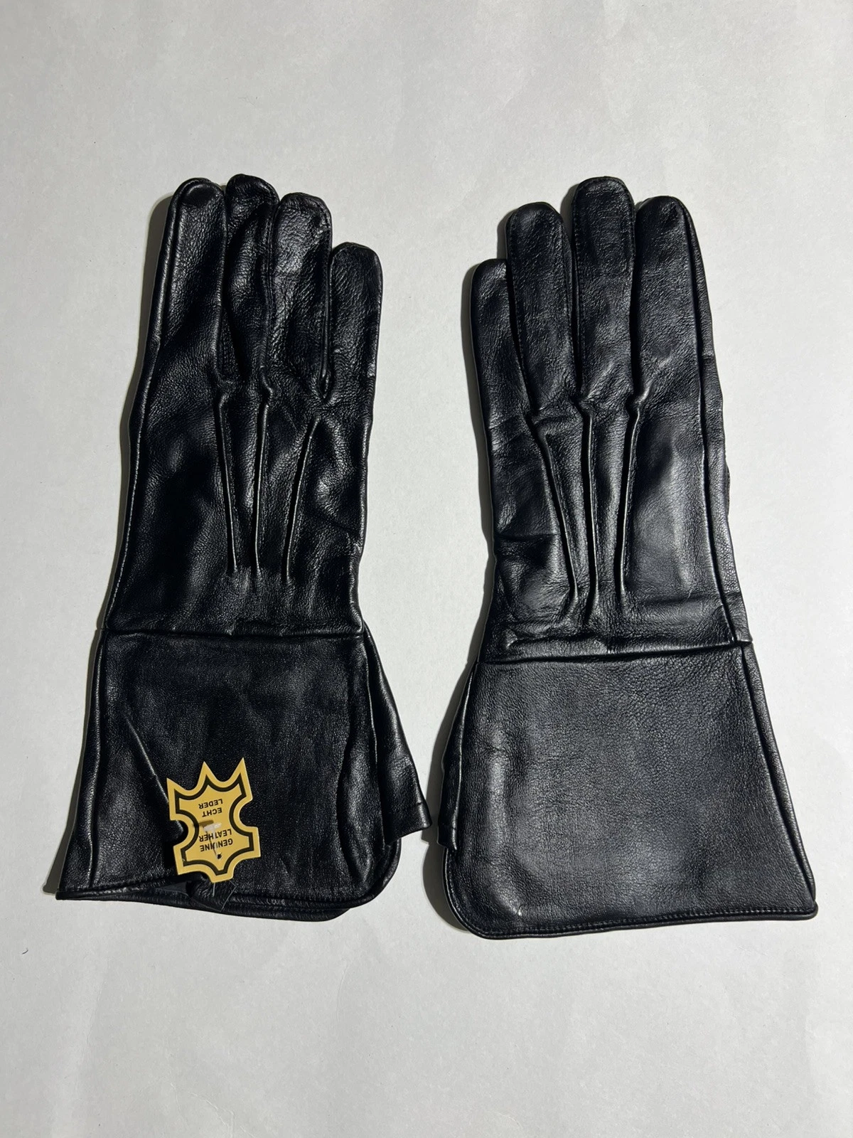 Leather Medieval Long Cuff Gloves Made With Original Sheep Skin Black Large
Opens in a new window or