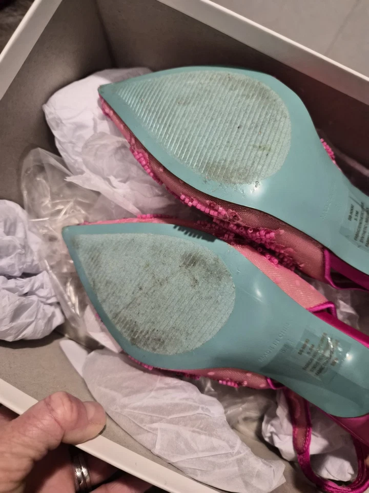 Betsey Johnson Nikki Heel Fushia Pink Women's Shoes Size 5.5 - Image 4 of 4